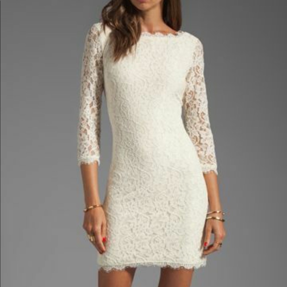 DVF Ivory lace Zarita Dress size 0